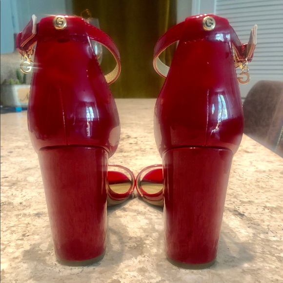 Red high heel shoes by Guess - Picture 3 of 6